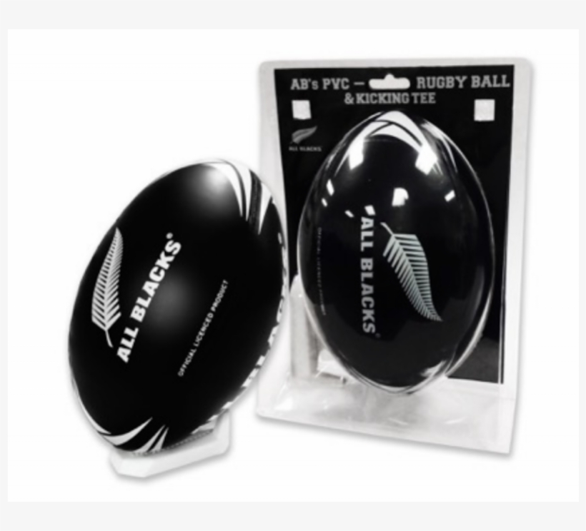 New Zealand All Blacks Pvc Rugby Ball And Kicking Tee - All Blacks, transparent png #8568340