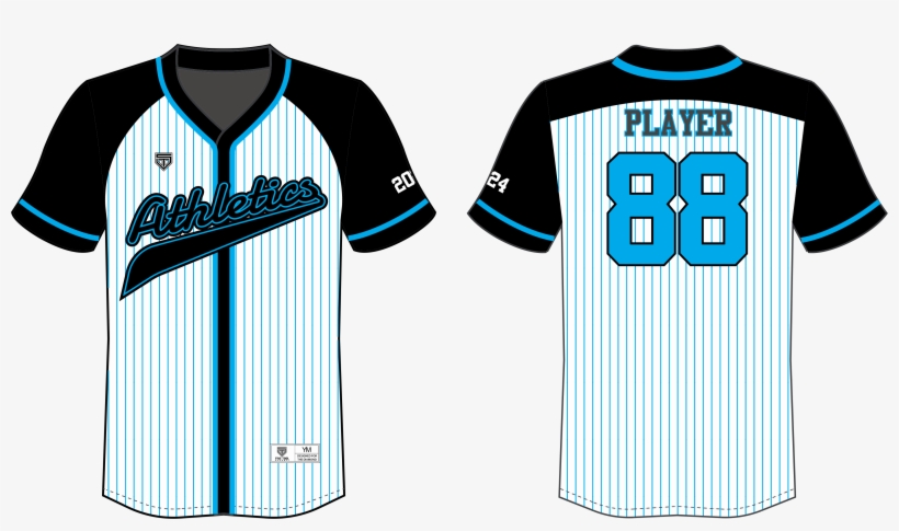 Home / Custom Jerseys / Athletics Pinstripe - Sports Jersey, transparent png #8568444