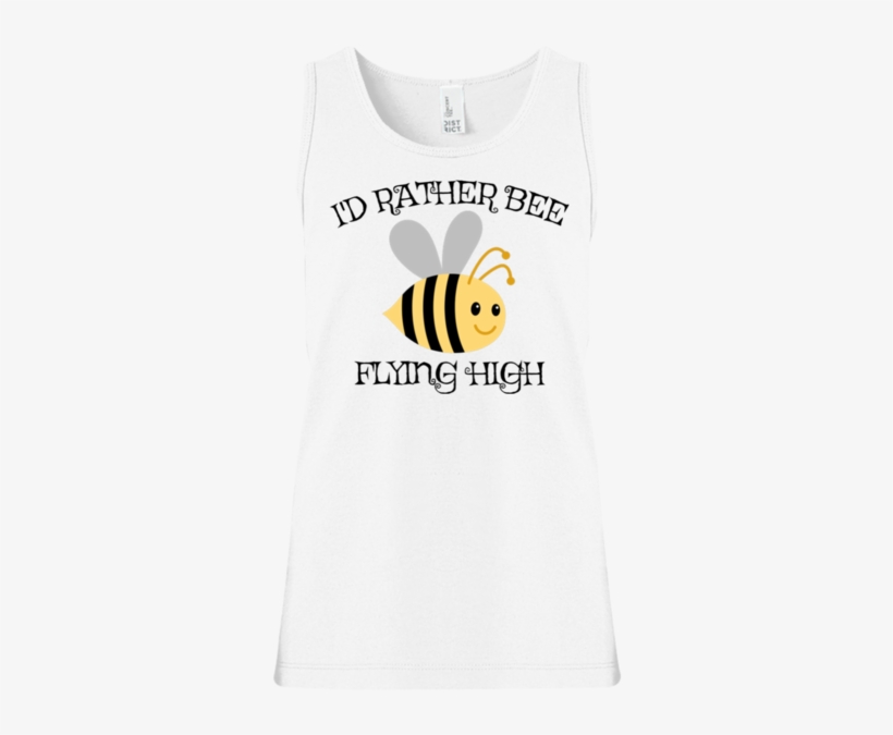 Rather Bee Flying High Girls' 100% Cotton Tank Top - Honeybee, transparent png #8568995