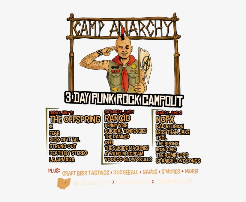 Camping, Music, And Craft Beer Festival - Camp Anarchy 2019, transparent png #8570056
