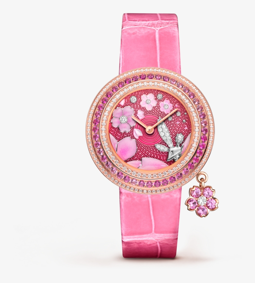 Charms Extraordinaire Fée Sakura Watch - Montre Fleur De Cerisier, transparent png #8572380