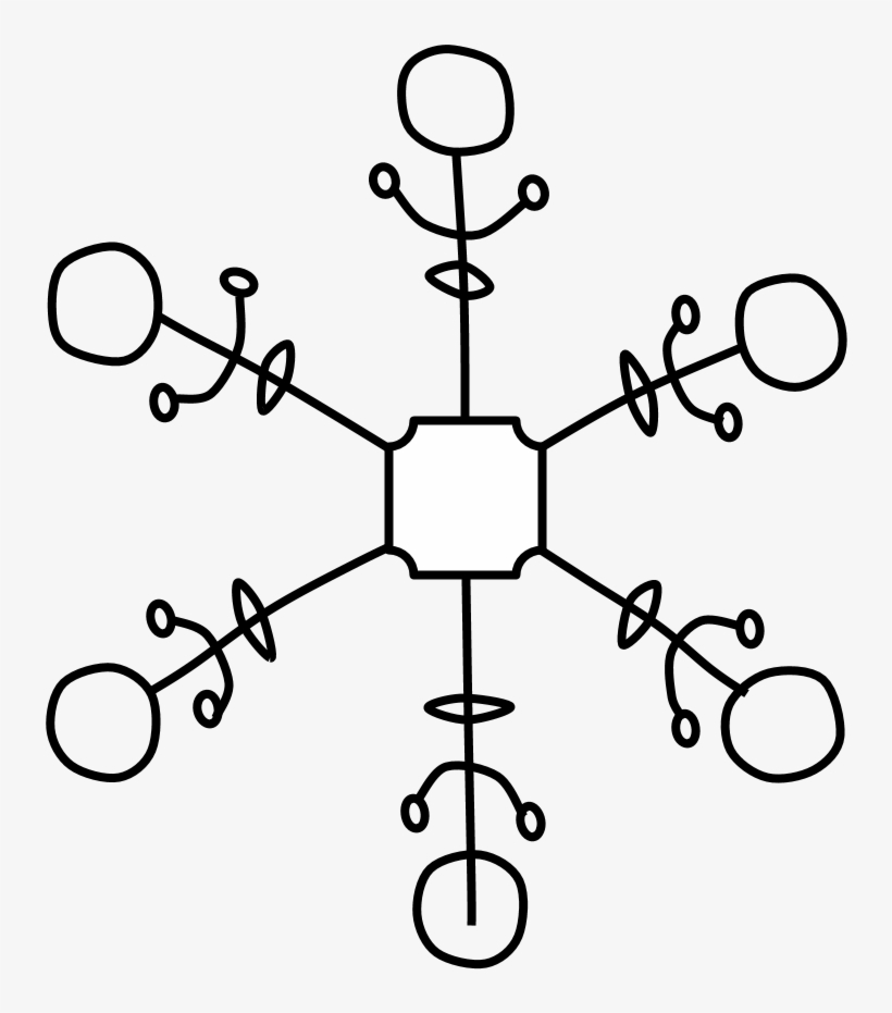Snowflake, Black And White, Png - Snowflake, transparent png #8572946