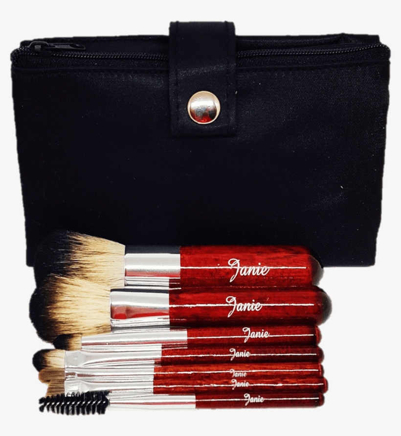 Personalized Travel Makeup Brush Set - Wallet, transparent png #8572982