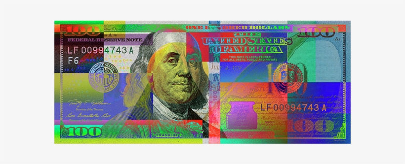 Click And Drag To Re-position The Image, If Desired - Colorful Hundred Dollar Bill, transparent png #8573020