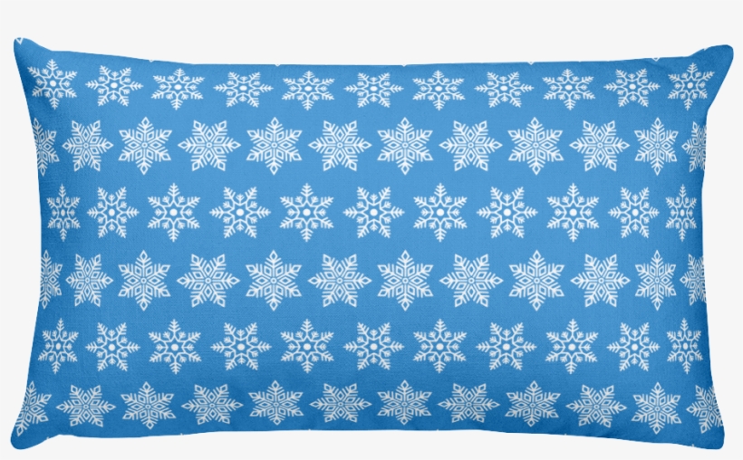 Light Blue And White Snowflakes - Cushion, transparent png #8573059