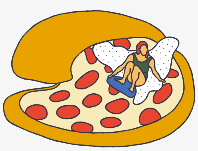 Pizza Surfer T-shirt, transparent png #8573293