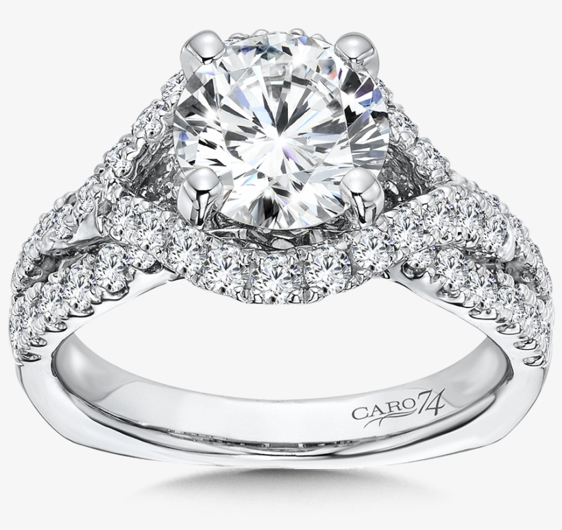 Write A Review - White Gold Engagement Rings Halo, transparent png #8575049