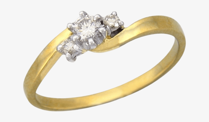 Women 9 Kt Gold Diamond Ring - Engagement Ring, transparent png #8575377