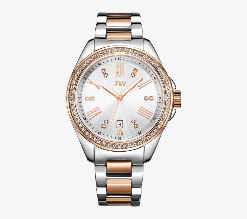 Jbw Capri J6340c Two Tone Stainless Steel Rosegold - Tag Heuer Carrera Calibre 5 Gold, transparent png #8575532