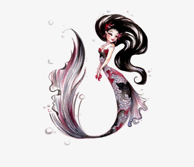 Koi Tattoo Mermaid Sleeve Fantasy Download Hq Png Clipart - Drawing Ideas Of Mermaids, transparent png #8576140