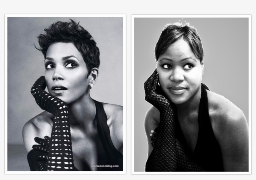 Collage Final “ - Halle Berry Black And White, transparent png #8577271