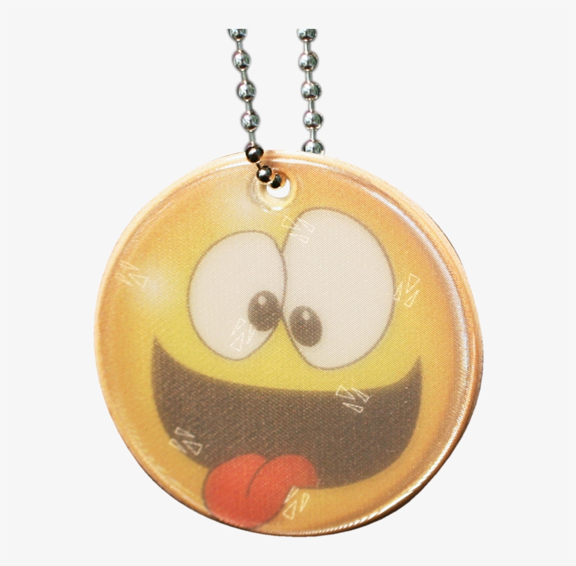 Crazy Face Pendant Reflector - Chain, transparent png #8578259