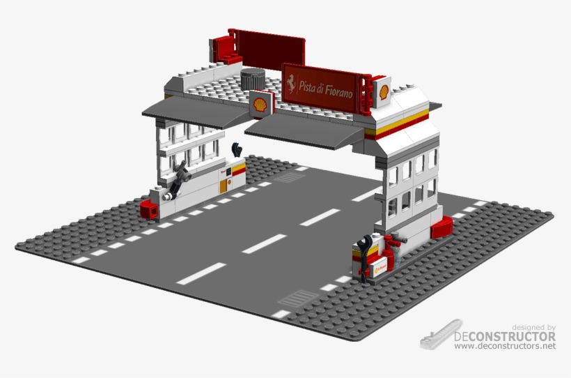 Shell Gas Station Extended, By Deconstructor - Moc City Station Lego, transparent png #8581320