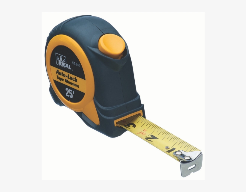 25' Auto-lock Tape Measure - Tape Measure, transparent png #8581392