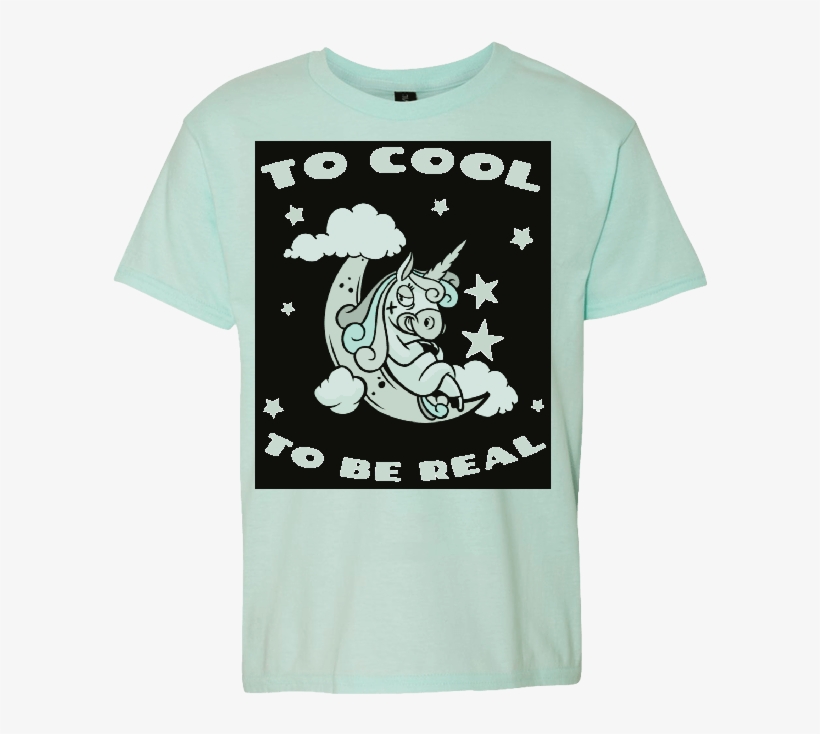 To Cool To Be Real T Shirt Design - Hippopotamus, transparent png #8582351