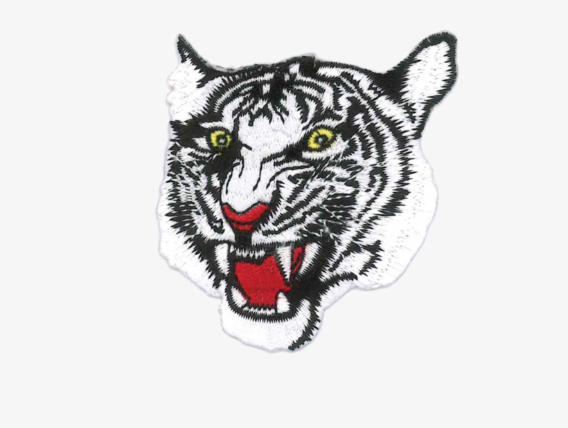 Bengal Tiger Snow Tiger Head Patch, transparent png #8582528