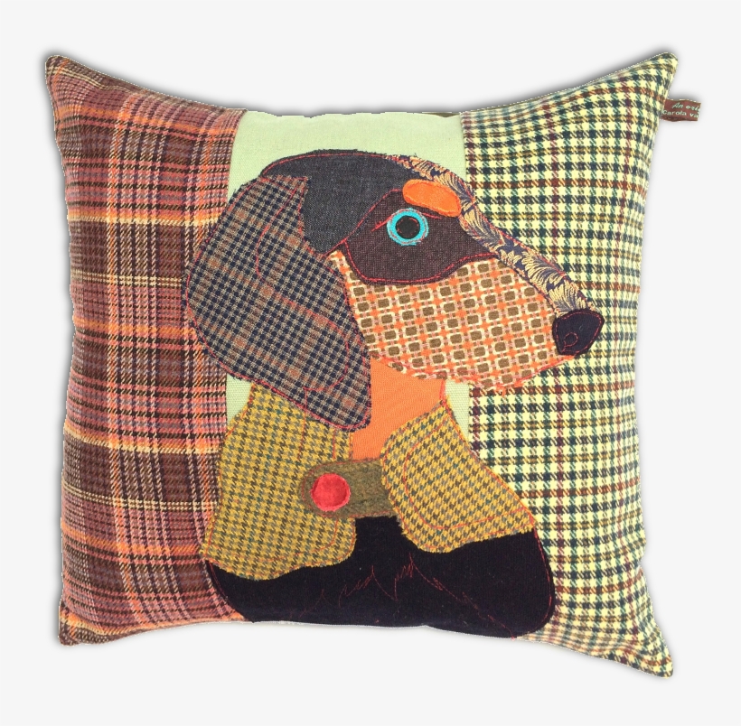 Franz The Dachshund - Dachshund Cushion, transparent png #8582621