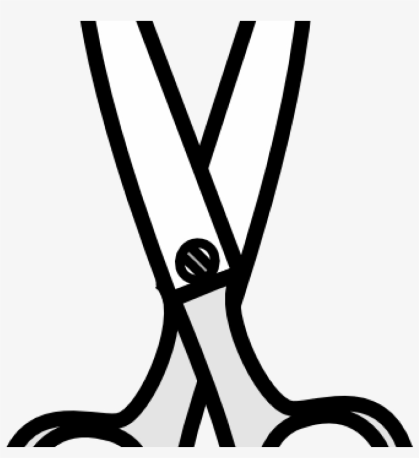 Scissors Clipart Black White Scissors Clip Art At Clker - White Scissors Png, transparent png #8582892