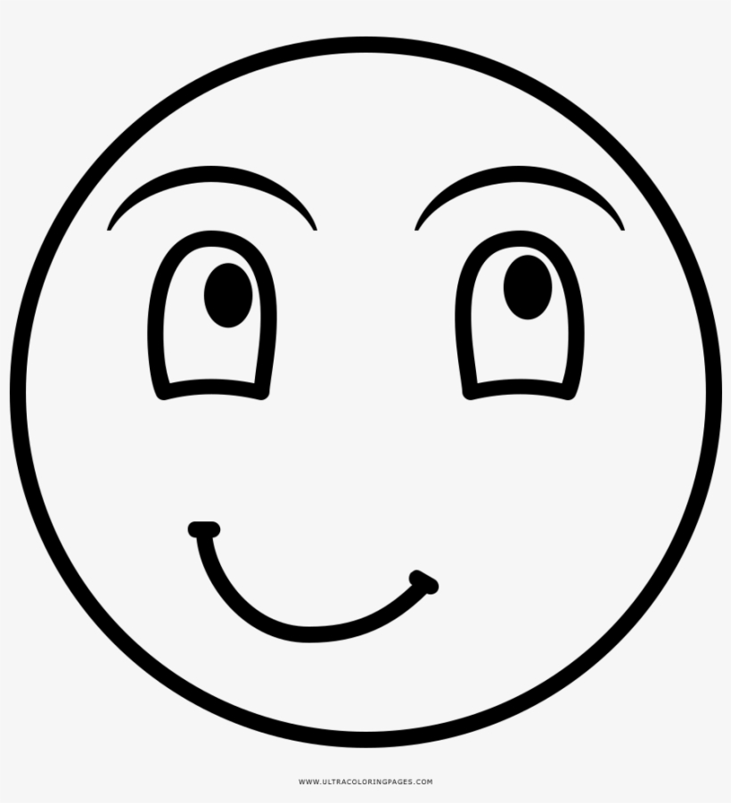 Laughing Face Coloring Page - Smiley, transparent png #8583300