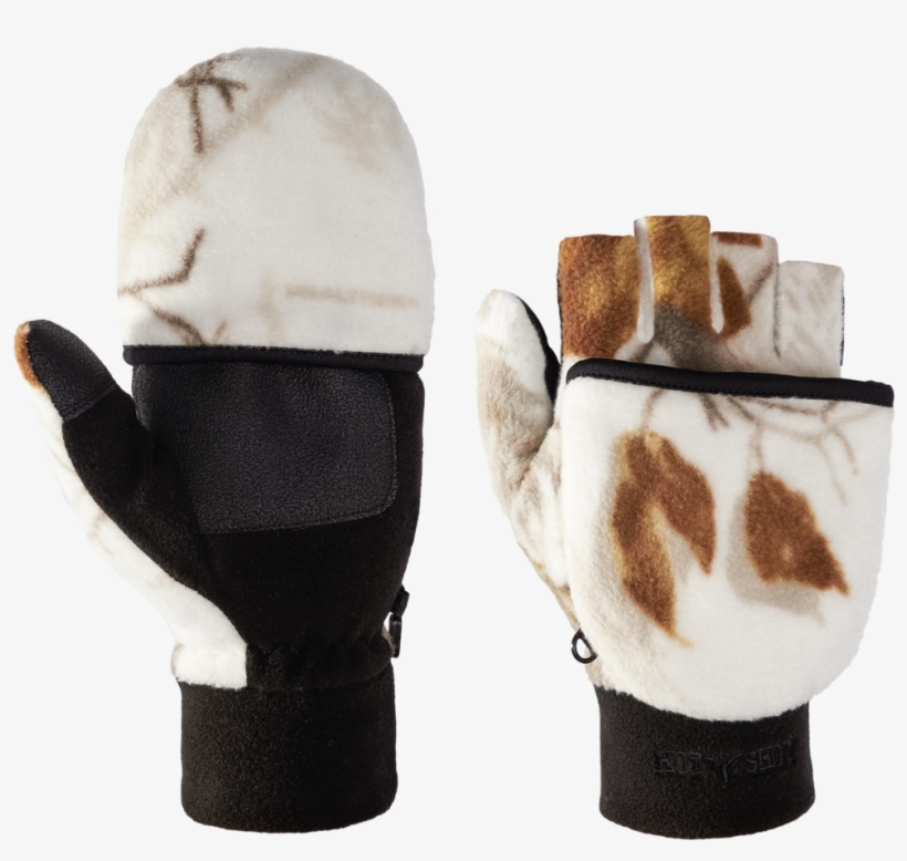 "bulls Eye" Fuzzy Fleece Fingerless Pop Top - Leather, transparent png #8583649