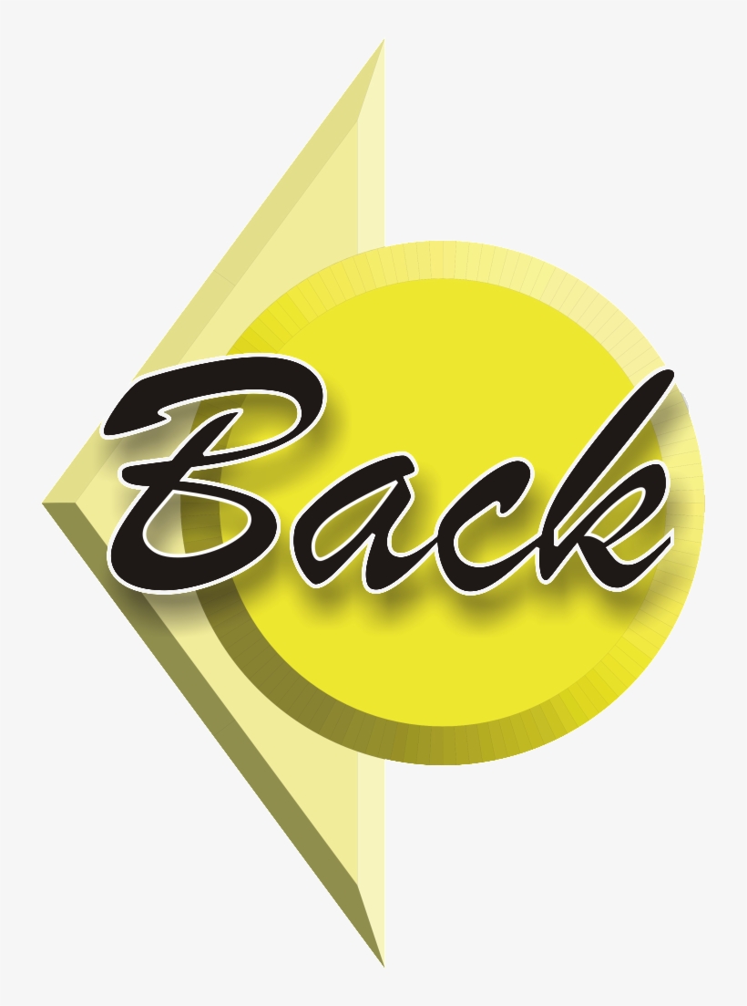 Back Button 001 Yellow - Graphic Design, transparent png #8583963