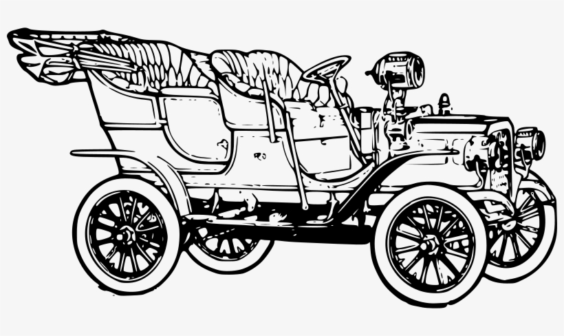 Free Cartoon Car Free Model T 1906 Car - Model A Car Clipart, transparent png #8585982