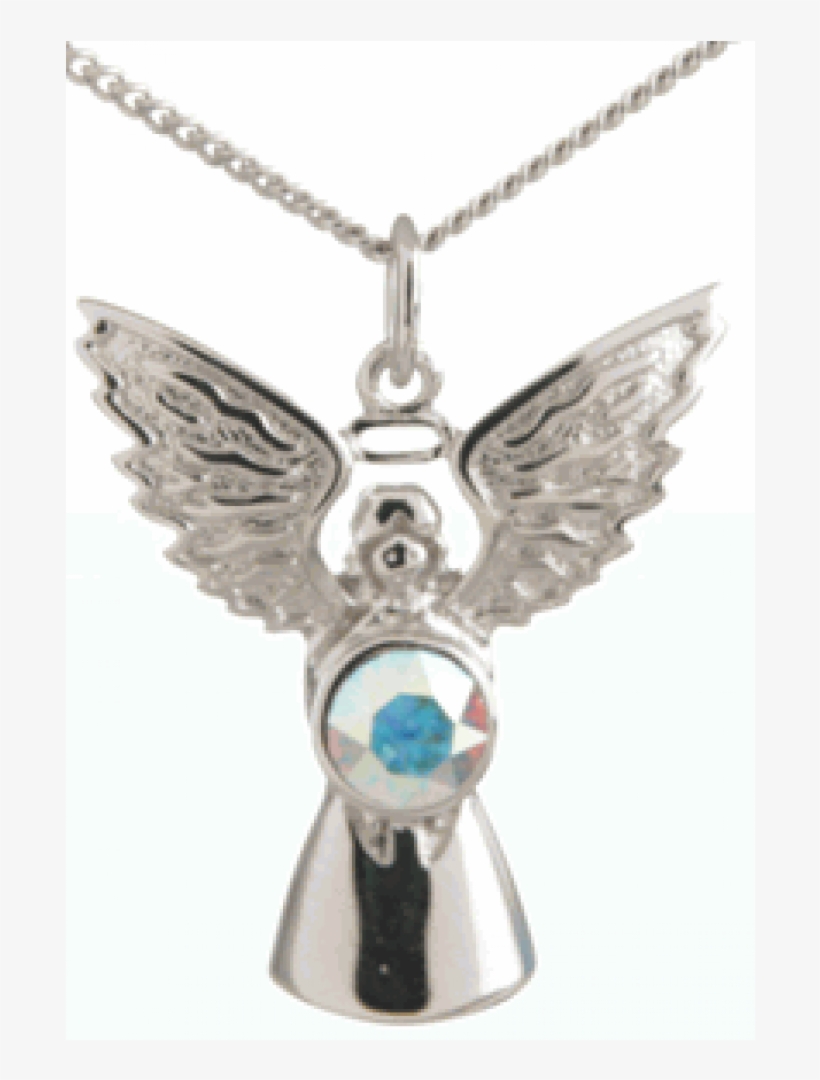 Crystal Guardian Angel Necklace - Necklace, transparent png #8586499