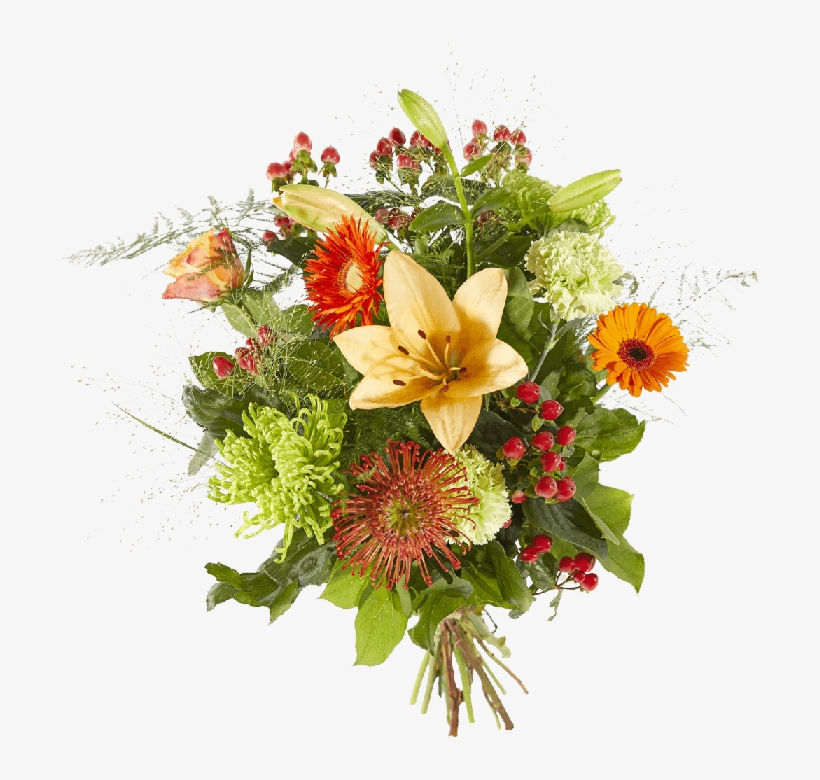 Mixed Orange Flowers Bouquet Boeket Gemengde Bloemen Free Transparent Png Download Pngkey