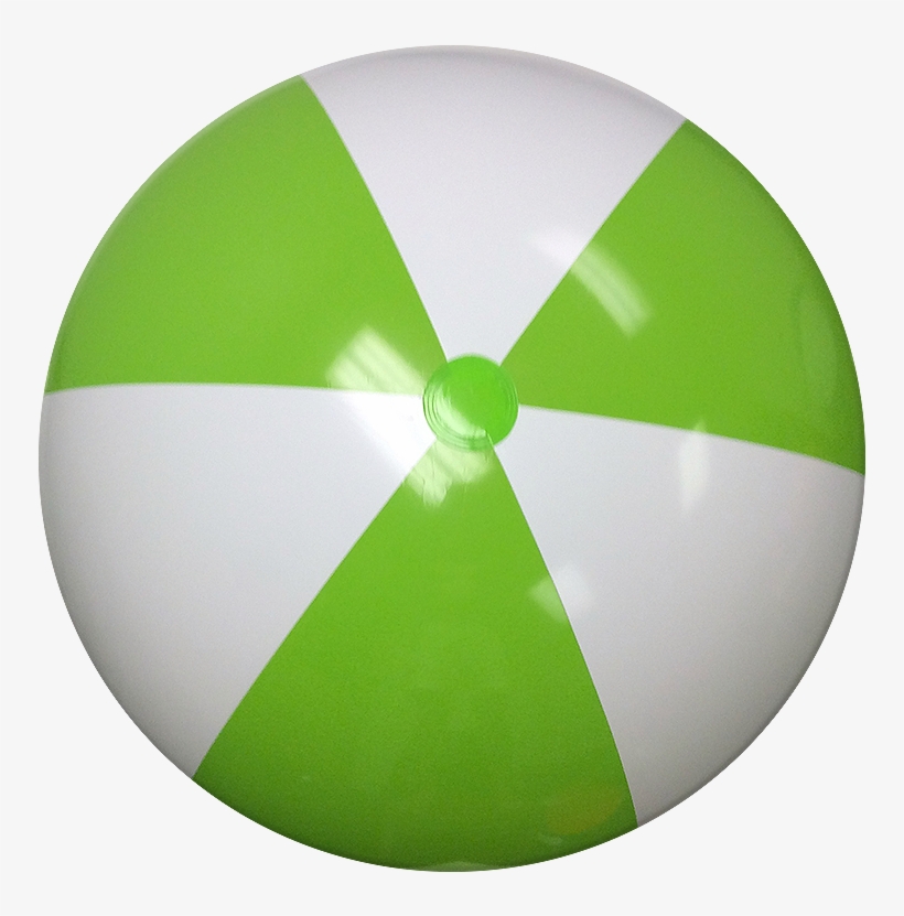 Largest Selection Of Beach Balls With Fast Delivery - Green And White Beach Ball, transparent png #8587667