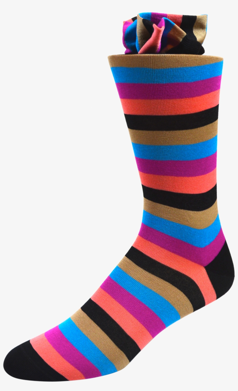 Falling Petals Men's Striped Socks - Sock, transparent png #8588419