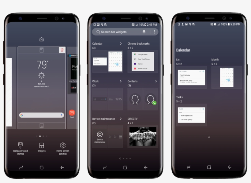 Here's How To Add Widgets On Your Samsung Galaxy S8 - Widget Samsung S8, transparent png #8589576