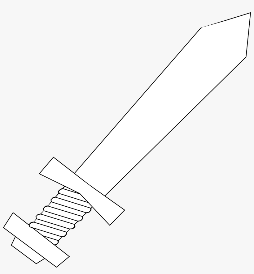 Sword Clip Art At Clker - White Sword Png Clipart, transparent png #8589698