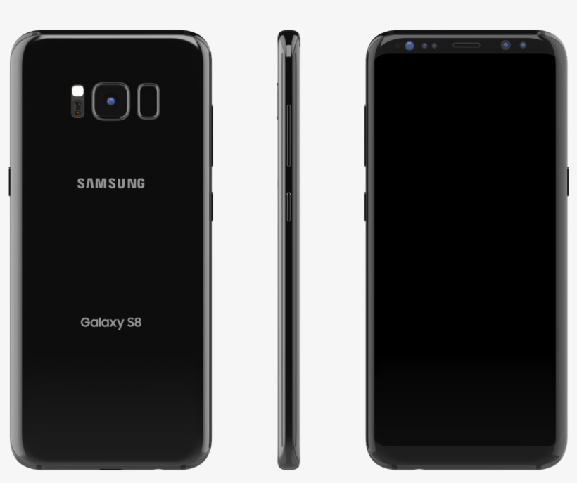 Samsung Galaxy S8 Skin Black - Samsung Galaxy S7 Black Pearl, transparent png #8589813