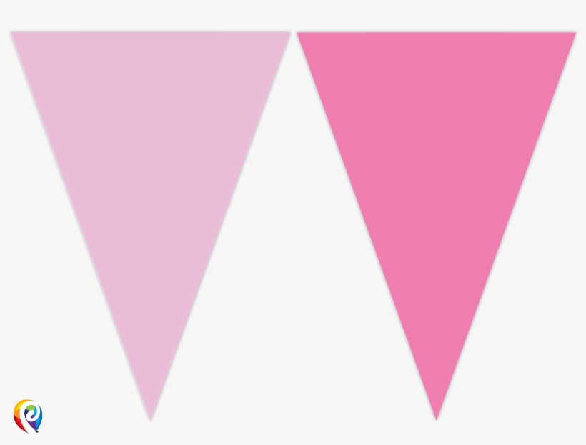 Pink Party Flag Bunting - Triangle, transparent png #8590219
