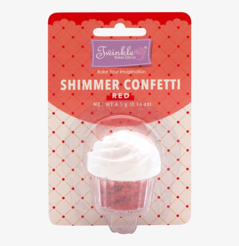 Red Shimmering Confetti - Birthday Candle, transparent png #8590597