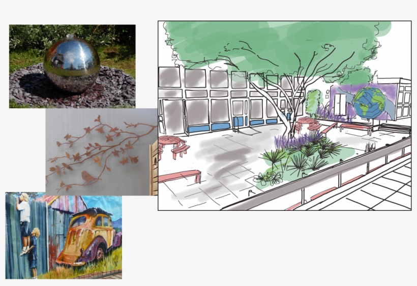 The Sunken Garden Beds We Plan To Enhance The 'mediterranean' - Tree, transparent png #8590819