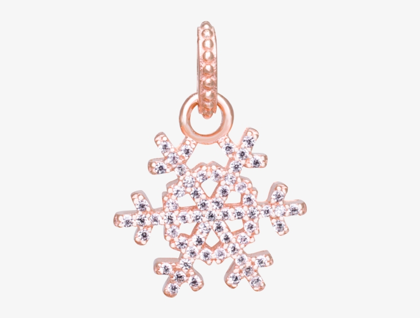 Iniciochristmas Copo De Nieve Colagante Rosa - Pendant, transparent png #8591619