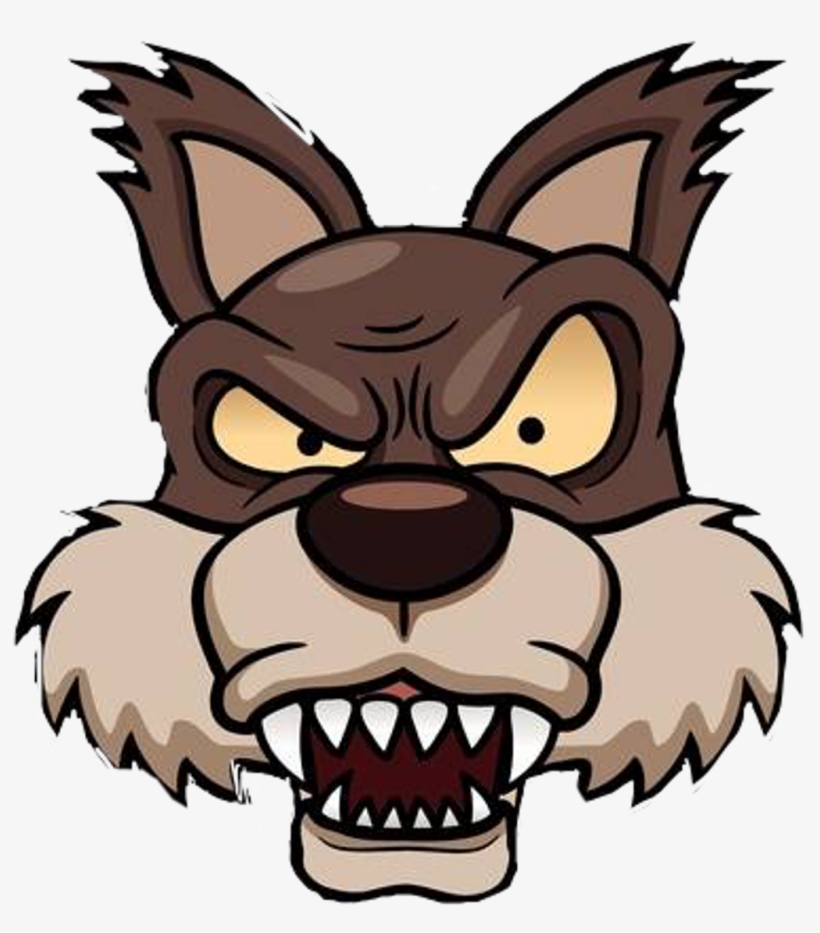 Wolf Sticker - Big Bad Wolf Face Cartoon, transparent png #8591701