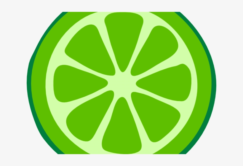Original - Lime Slice Clip Art, transparent png #8591911