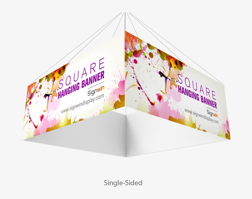 Square Quad Hanging Banner Full Color Printing For - Graphic Design, transparent png #8592033