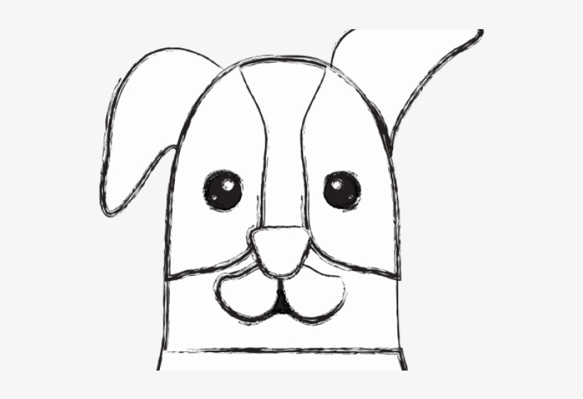 Drawn Dog Head - Sketch, transparent png #8592293