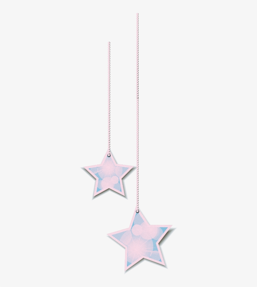 Stars Hanging Pink Border Banner - Locket, transparent png #8592720