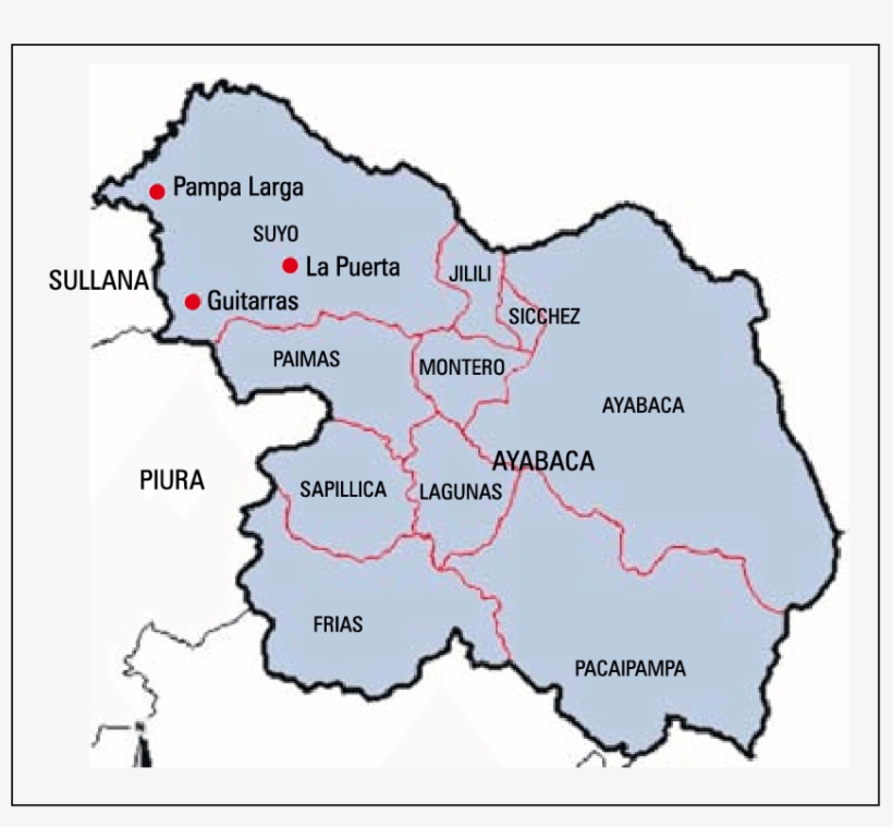 Mapa De Ayabaca -piura, Con Las Localidades Trabajadas - Atlas, transparent png #8592780