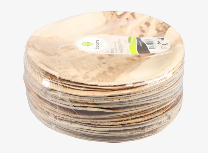 Biodore® Plate, Round, 1 Compartment, Palm Frond, Ø24cm,, transparent png #8592782