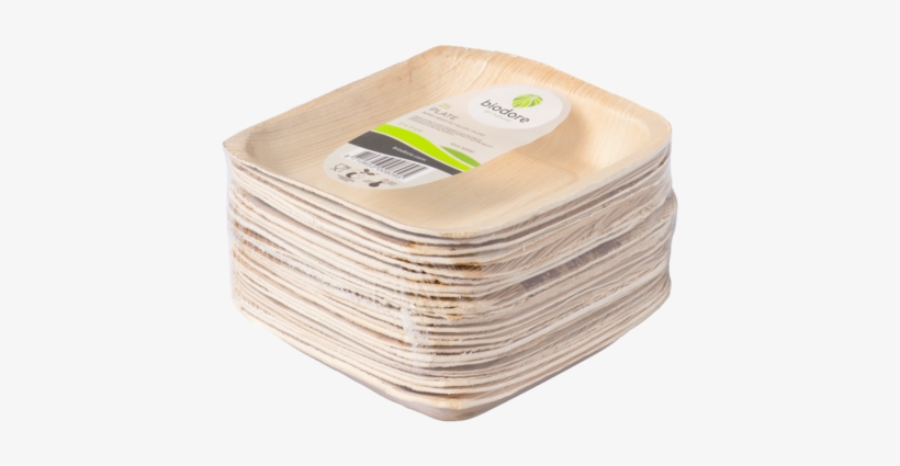 Biodore® Plate, Square , 1 Compartment, Palm Frond,, transparent png #8592862