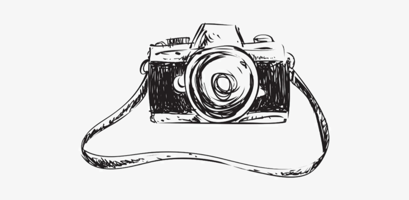 Camera Photography Camerasticker Draw Drawing Sketch - Camera Sketch, transparent png #8592919