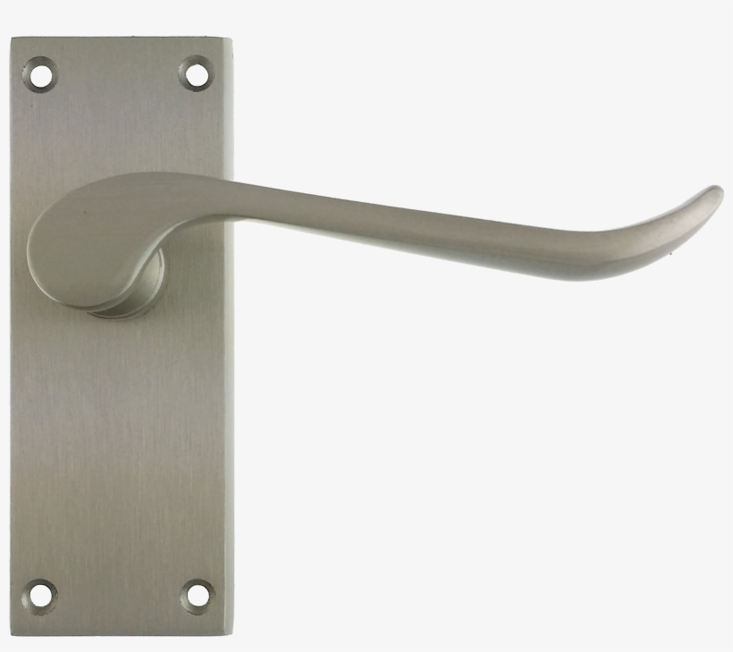 Chrissi Lever Latch Door Handle Satin Nickel - Brushed Steel Door Handles, transparent png #8593268