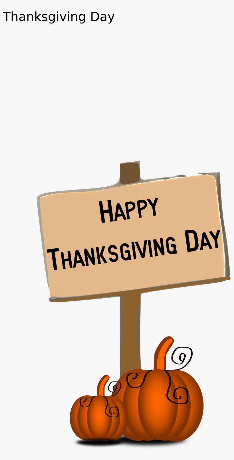 Big Image - Happy Thanksgiving Day Clip Art, transparent png #8593313