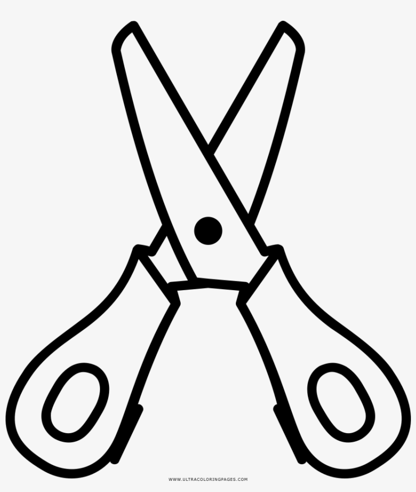 Scissors Coloring Page - Tijera Para Dibujar, transparent png #8594250