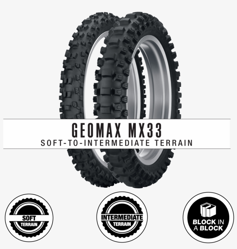 Dirt Bike Tire Tread - Geomax Mx33, transparent png #8594444